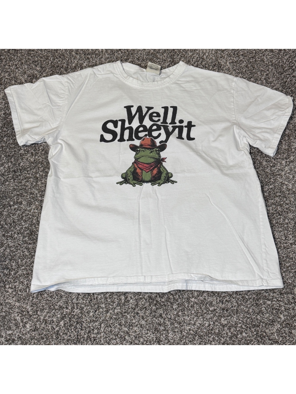 Frog Cowboy Graphic Tee 2XL Western Humor